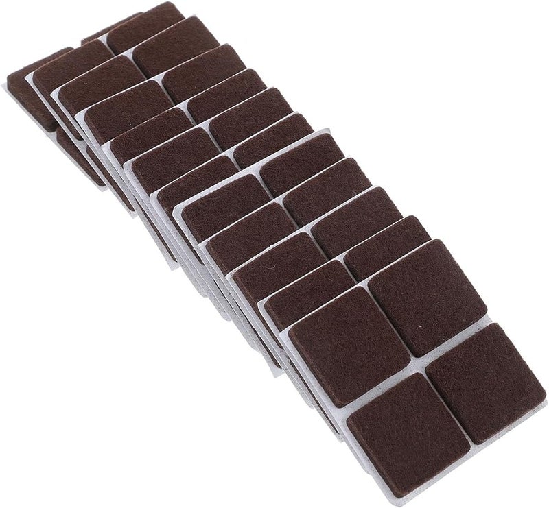 Brown 48 Pcs Non Slip Felt Furniture Pads For Hardwood Floors Chair Leg Protectors - Image 1